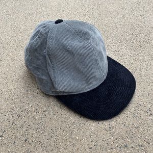 Corduroy snapback hat